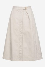 Talbots 1990s Beige Ankle-Length Cotton Skirt Size 8