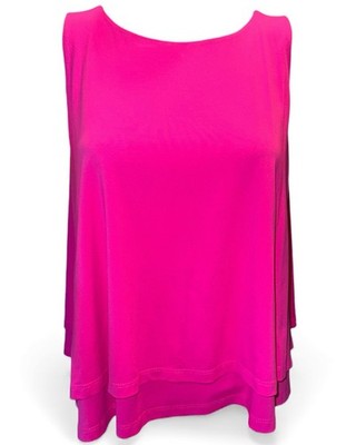 Susana Monaco Bright Pink two Layer Supplex Tank Top Medium
