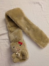 Retro Kids Toddler Faux Fur Scarf Stole Looks Like Hello Kitty
