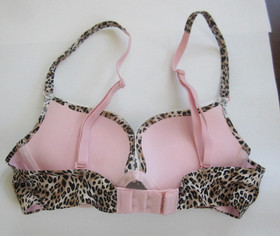 NWT - Victoria's Secret Sexy Little Things Push up Bra & Garter Thong - Leopard