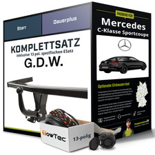 Für MERCEDES C-Klasse Sportcoupe C205 Anhängerkupplung starr +eSatz 13pol 15-