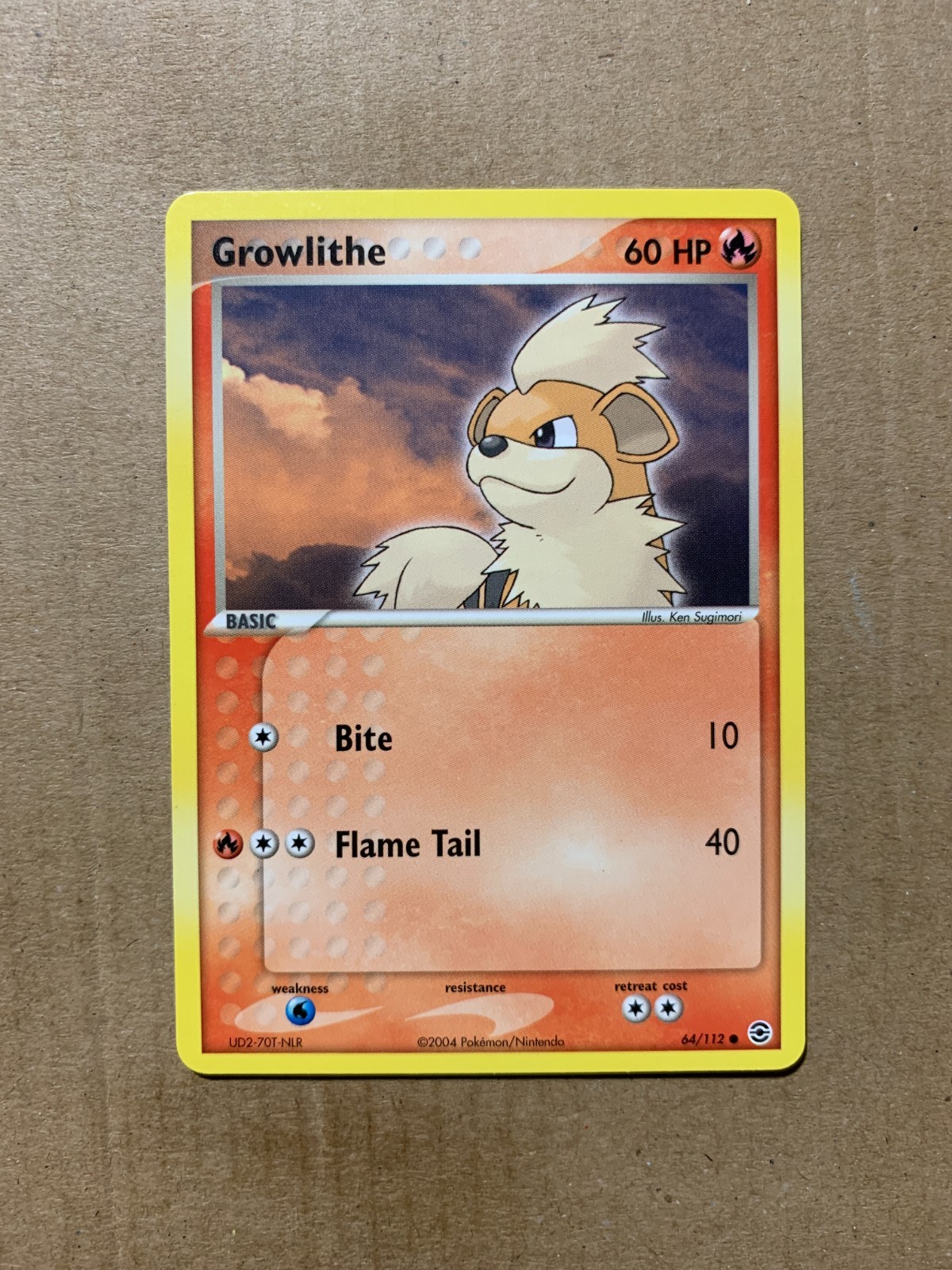 Growlithe 64/112 EX FireRed & LeafGreen - Common Pokemon Card - NM/Mint