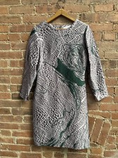 Carolina Herrera Women’s Dress, Sz 6, raised metallic jacquard/cloqué, USA