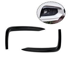 2x Front Sto�stange Aero Flaps f�r BMW 2er F22 Coupe M-Sport 14-21 Glanz Schwarz