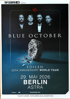 BLUE OCTOBER 2026 BERLIN - orig. Concert Poster - Konzert Plakat - DIN A1