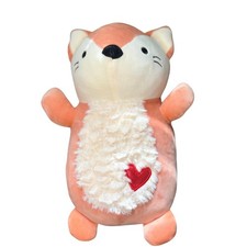Cute Fox Plush Stuffed Animal Heart Accent Orange White Soft Toy