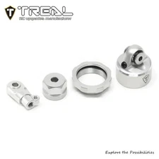 TRLX003YLUQPR ALUMINUM SHOCK CAP AND BOTTOM RETAINER FOR PROMOTO SILVER