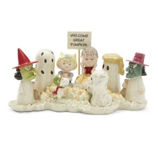 Lenox Figurine, Welcome Great Pumpkin Figurine, Peanuts, Snoopy, White Porcel...
