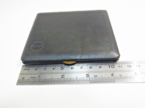 Auth Dunhill France Cigarette Case Box Holder d Logo Black Leather Gold Vintage - Picture 18 of 18