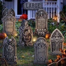 6 Styles 27 Inch Halloween Tombstone Outdoor Decorations