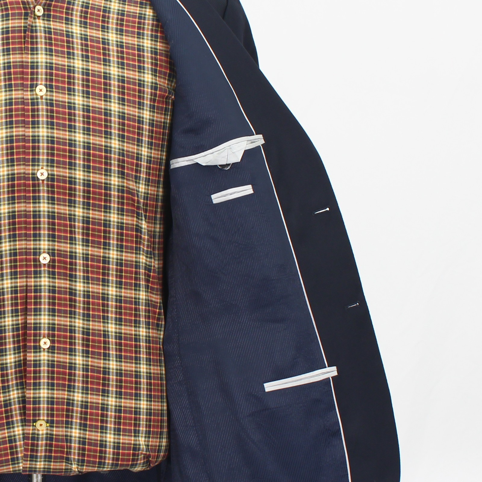 Hugo Boss 42R Navy Sport Coat Blazer Jacket Solid 2-Button Wool thumbnail 11