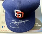 TONY GWYNN Auto SIGNED Padres Baseball Cap Hat 2001 Fleer Legacy LOA NR!