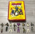 Lot of 8 Vintage G.I. Joe Figures + G.I. Joe Carrying Case 1987 GUC