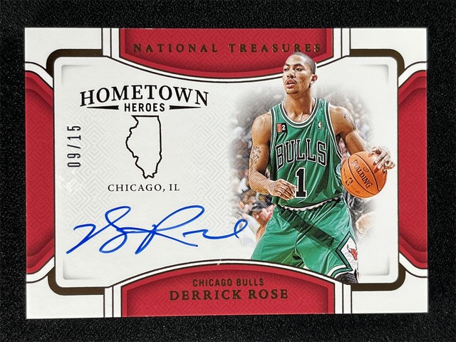 2024-25 Panini National Treasures Derrick Rose #HH-ROS Hometown Heroes Auto /15
