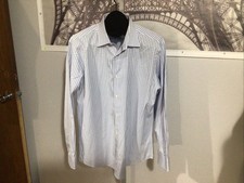 Bugatchi Shape Fit Plaid Long sleeve Button Front Dress Shirt 161/2 /34-35