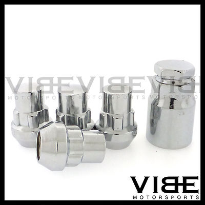 4 Chrome Acorn Spline Lug Nuts 14x1.5mm – Includes Spline Key Tool For Security
