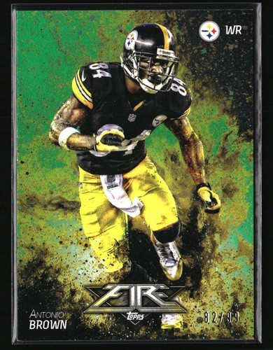 Antonio Brown 2014 Topps Fire Green Card 84 82 99 EBay