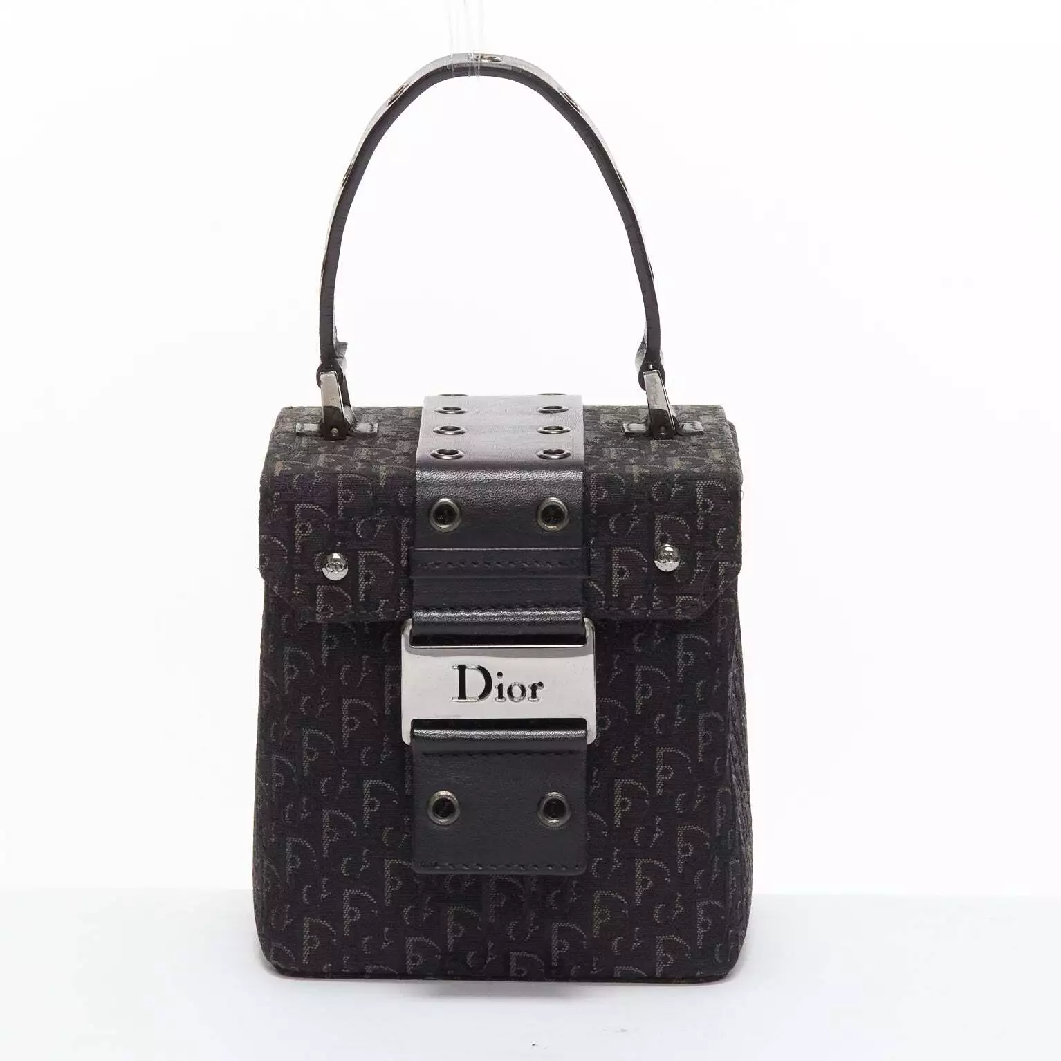 Sac à bandoulière CHRISTIAN DIOR vintage John Galliano trotteur noir street chic toile