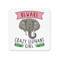 Beware VerrüCkte Elefant MäDchen KüHlschrankmagnet Tiere Scherz Haustier Tochter