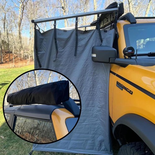 Vehicle Awning Shower Room with Roof Carside Camping Shower Tent Overland - Picture 12 of 20