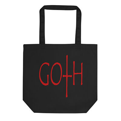 Red Goth Dark and Morbid Style Eco Tote Bag Halloween Gothic Celebration