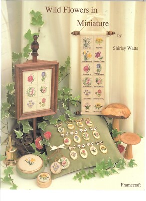 Wilde Blumen in Miniatur von Shirley Watts Kreuzstichkarten Musterheft