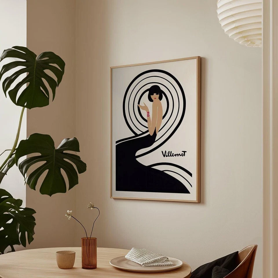 Arte de pared con impresión de póster vintage Villemot Spiral Parly de Bernard Villemot Foto 4 de 4