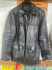 vtg 50's Harley Leather Motorcycle Jacket-sz 48