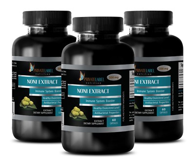 White Mulberry - NONI EXTRACT 500mg - Supports A Health Immune System - 3 Bottle