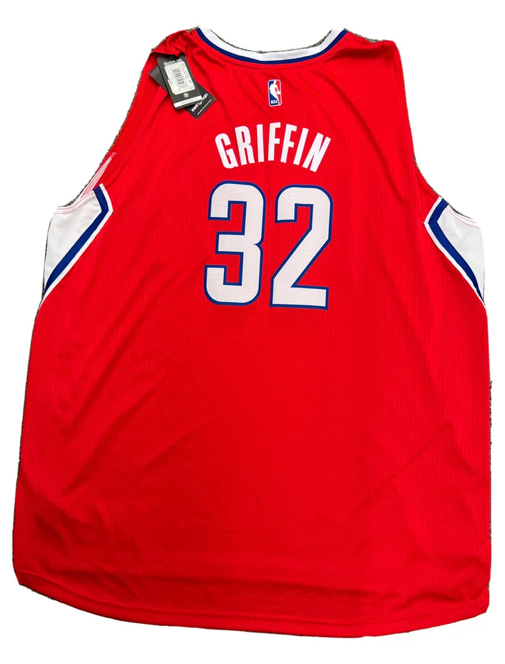 New 2015 Blake Griffin Clippers Size 4XL Red Rev 30 Adidas Jersey With Tags - Image 2 of 4