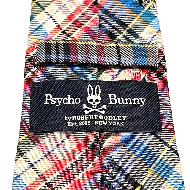 Corbata Psycho Bunny de Robert Godley a Cuadros Preppy Elegante Llamativa Foto 4 de 4
