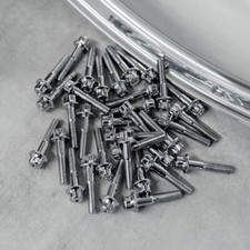 140x M6 32mm Chrome 3pc Wheel Split Rim Assembly Bolts Bbs Rs Oz Schmidt Screws