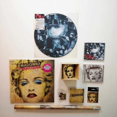 MADONNA CELEBRATION VINYL 4 LP + MERCHANDISING OFFICIAL .SIEHE BESCHREIBUNG. SEALED