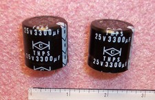 QTY 5 3300uf 25V 85 25x25mm SNAP-IN ELECTROLYTIC CAPACITORS THPS25V332 KCK