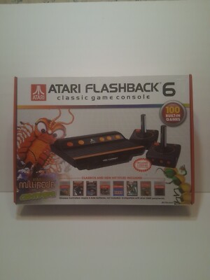 Atari Flashback 6 Classic Game Console w/ 2 Controllers-Tested/Working 100 games