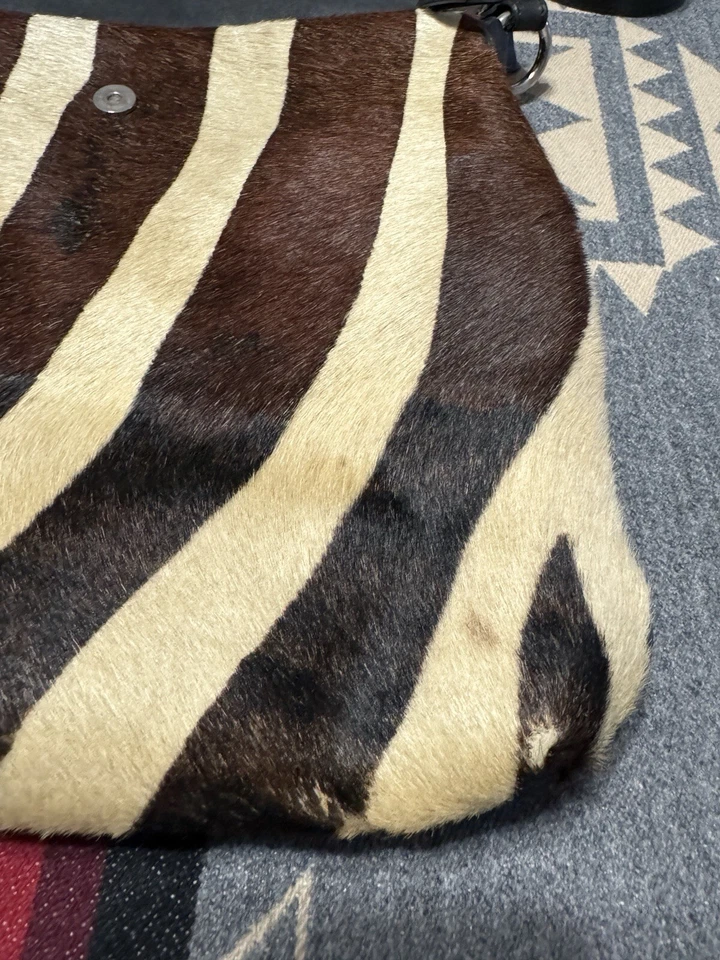 Cavalcanti Cow Fur Leather Shoulder Bag Italy Womens Boston Style  - Image 3 of 4