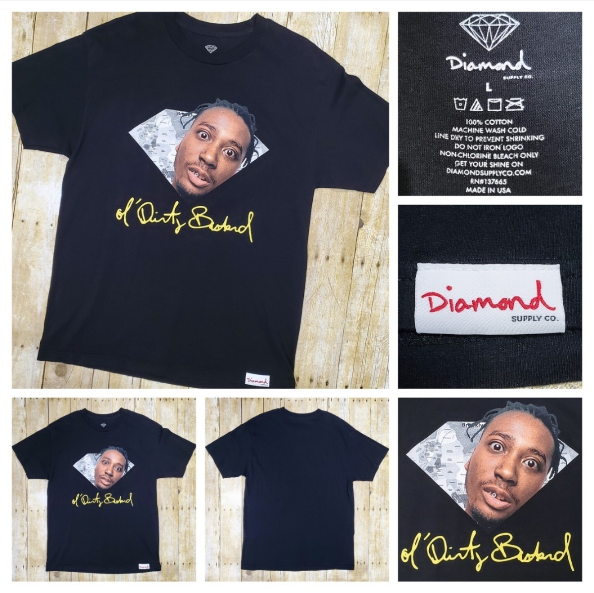 その他 XXL / OL'DIRTY BASTARD / WU-TANG NWOT Diamond Supply X Ol' Dirty Bastard T-Shirt Black L Wu Tang