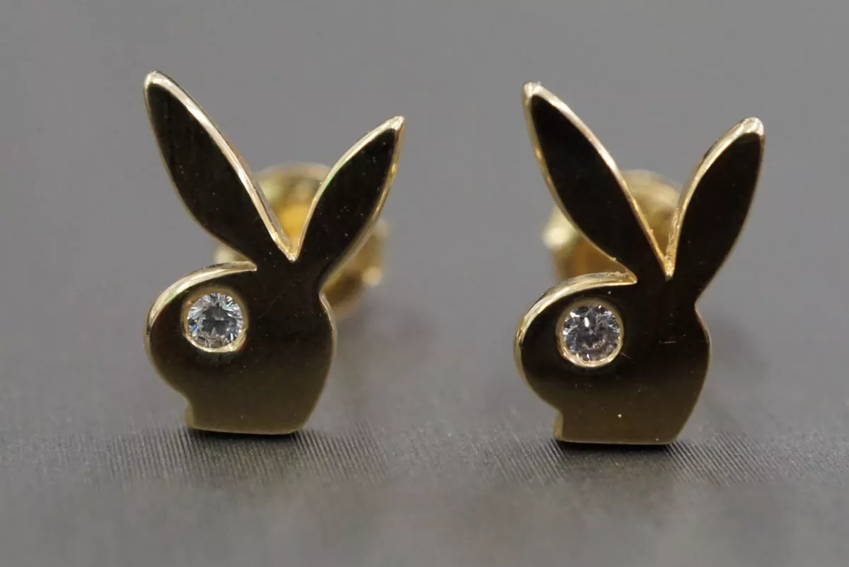 Playboy bunny earrings best sale gold