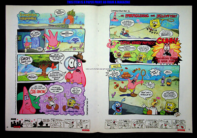Spongebob Squarepants Comic Cartoon Nickelodeon 2002 Print Magazine Ad Poster