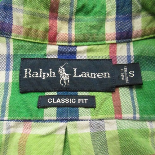 Polo Ralph Lauren Shirt Mens Small Green Plaid Short Sleeve Oxford - Picture 4 of 10
