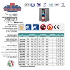 CASSAFORTE TECHNOMAX DI ALTA SICUREZZA - PROFESSIONAL BANK PRO1104K 1041,10Hx...