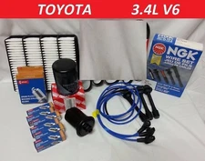 NGK Wire Set-Spark Plugs-Air-Fuel-Oil-Kit Toyota 4Runner & Tacoma V6 3.4L
