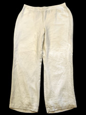 Easywear By Chicos Pant Womens 2 White Pull On Lined Wide Leg Summer Weight L 12