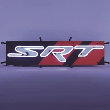 Dodge SRT Logo Colorful Neon Wall Sign w Backing Neonetics 28" 5SMSRT