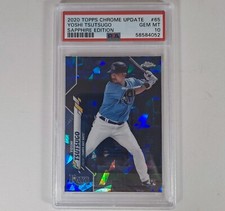 2020 Topps Chrome Update Sapphire Yoshi Tsutsugo Rookie RC #65 PSA 10 Tampa Rays