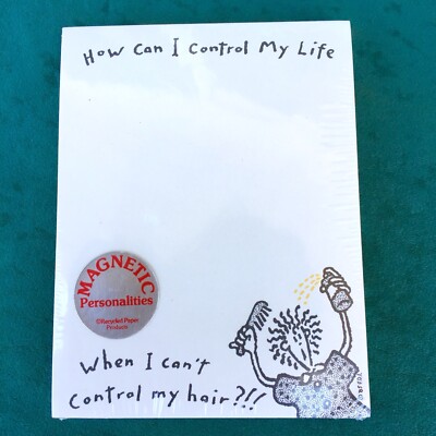 Vtg 1989 Fido Dido Magnetic Personalities Paper Notepad Cant Control My Hair New