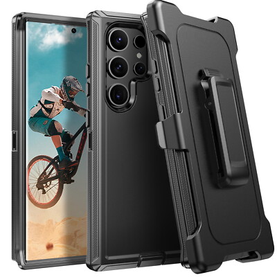 For Samsung Galaxy S24 Ultra Case Shockproof Cover With Belt Clip Fit Otterbox