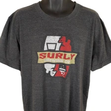 Surly Brewing Company T Shirt Mens Size 2XL Gray Breweriana Minneapolis