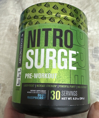 Nitrosurge  Classic Pre Workout approx 30 Serv BLUE RASPBERRY EXP 7/25 NEW