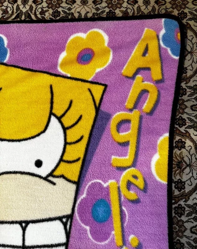 Vintage Rare 1998 Rugrats Fleece Throw Blanket ~ Angelica Pink 90’s Nickelodeon - Image 3 of 4
